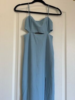 NWT Size XS Hello Molly Light Blue Cutout Maxi Dress